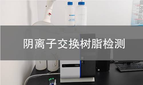 阴离子交换树脂检测