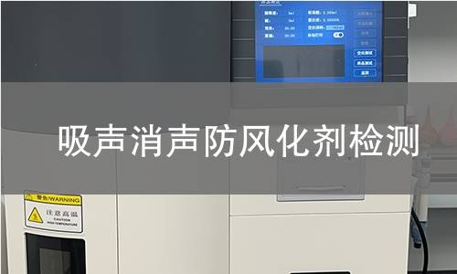 吸声消声防风化剂检测