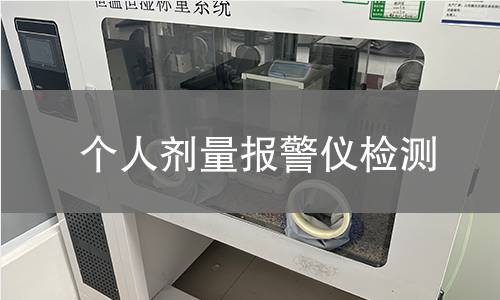 个人剂量报警仪检测