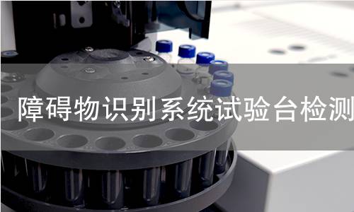 障碍物识别系统试验台检测