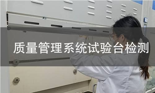 质量管理系统试验台检测