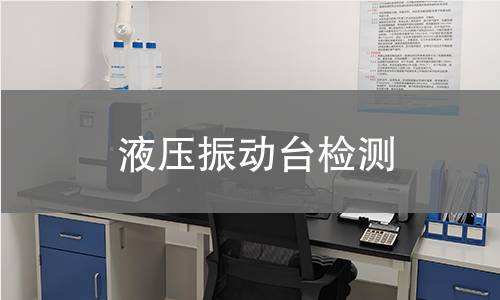 液压振动台检测