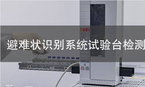 避难状识别系统试验台检测